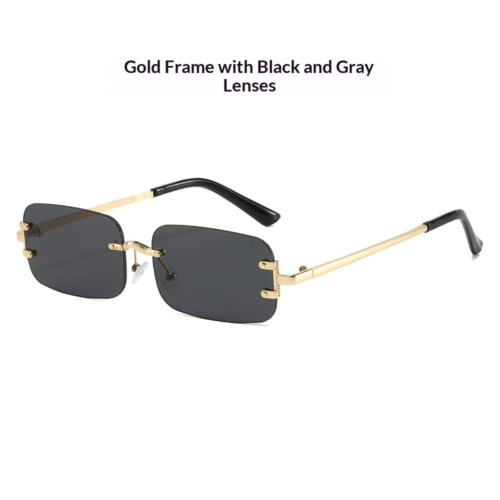 Frameless Rimless Sunglasses – Elegant Western Style