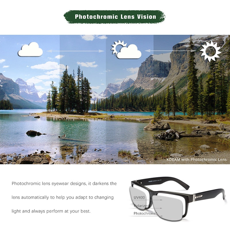 Men's Polarized Sport Sunglasses – UV400 Square Frame