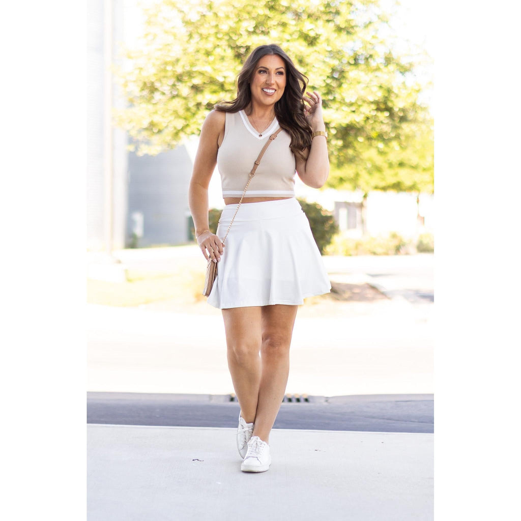 The Wendy - White Skort *