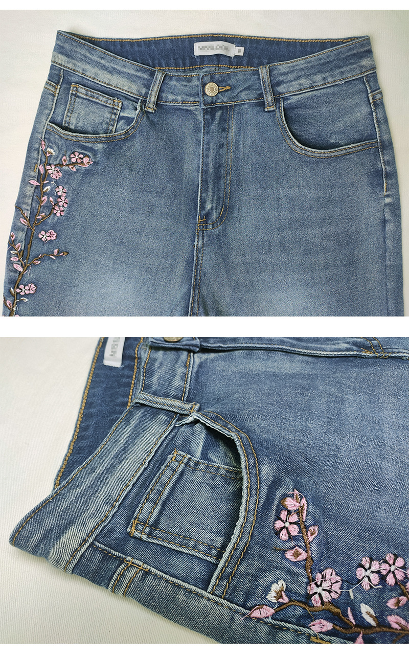 Women's High-Waist Vintage Stretchy Slim-Fit Flared Denim Pants