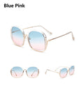 Large Half Frame UV400 Sunglasses – Colorful Fashion Shades