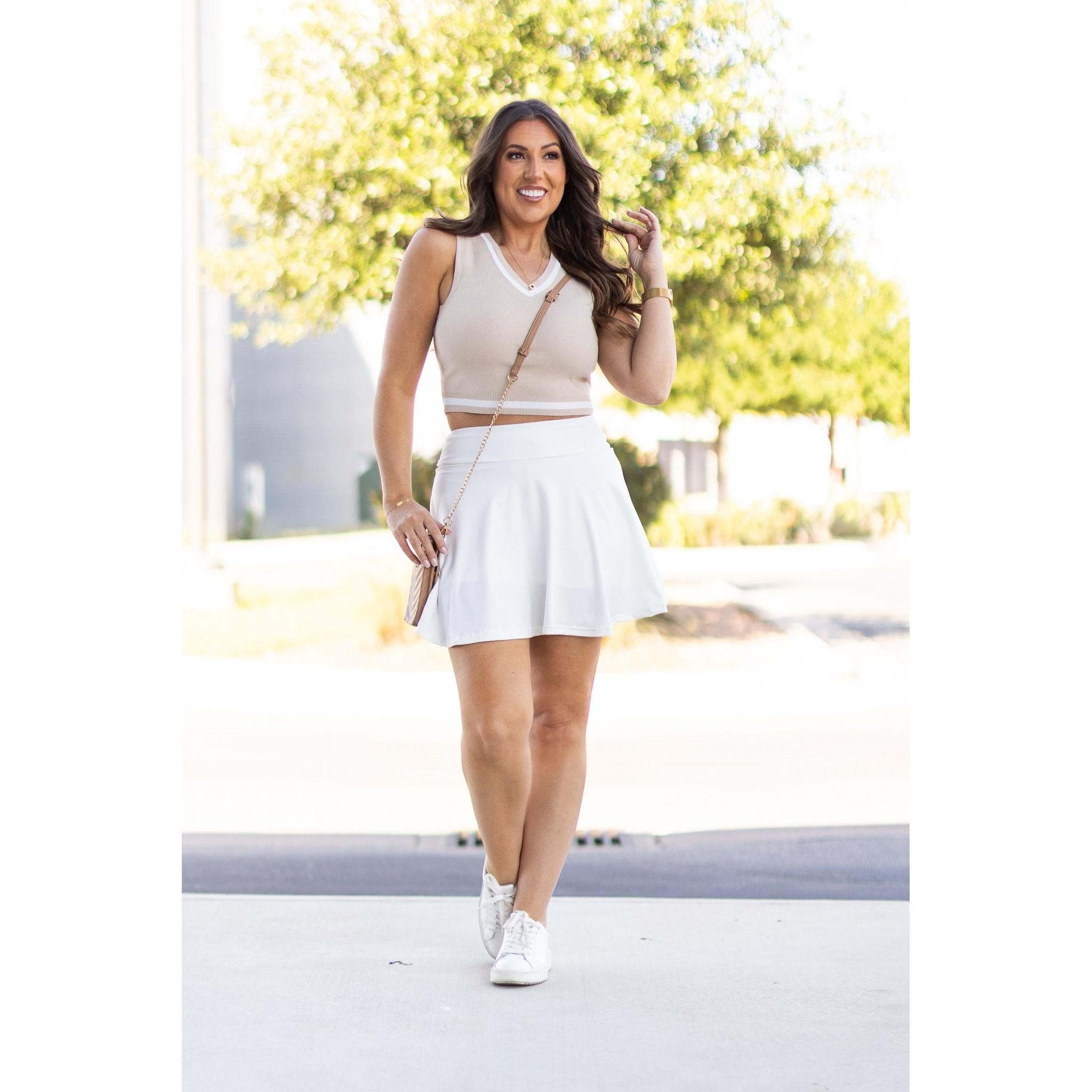 The Wendy - White Skort *