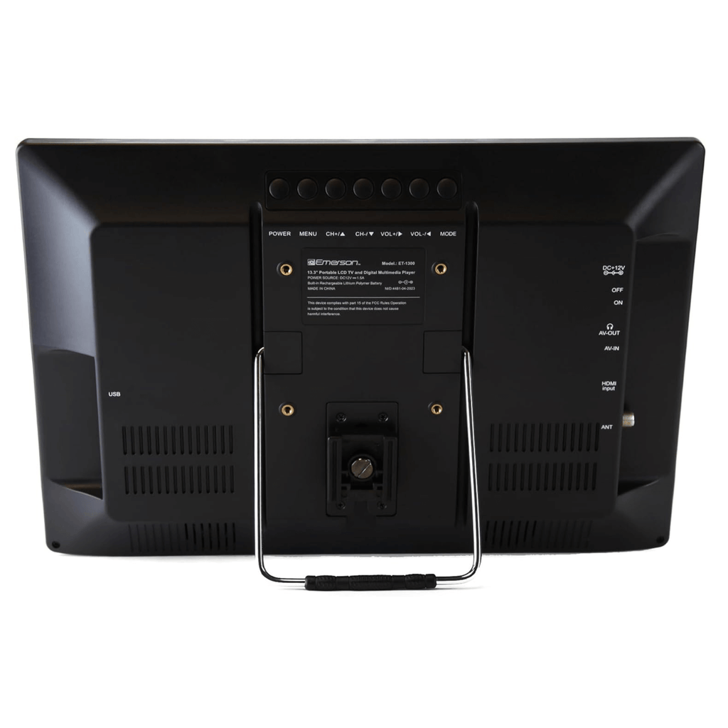 Emerson 13.3" Portable Rechargeable 12V ACDC TV - Refurbished