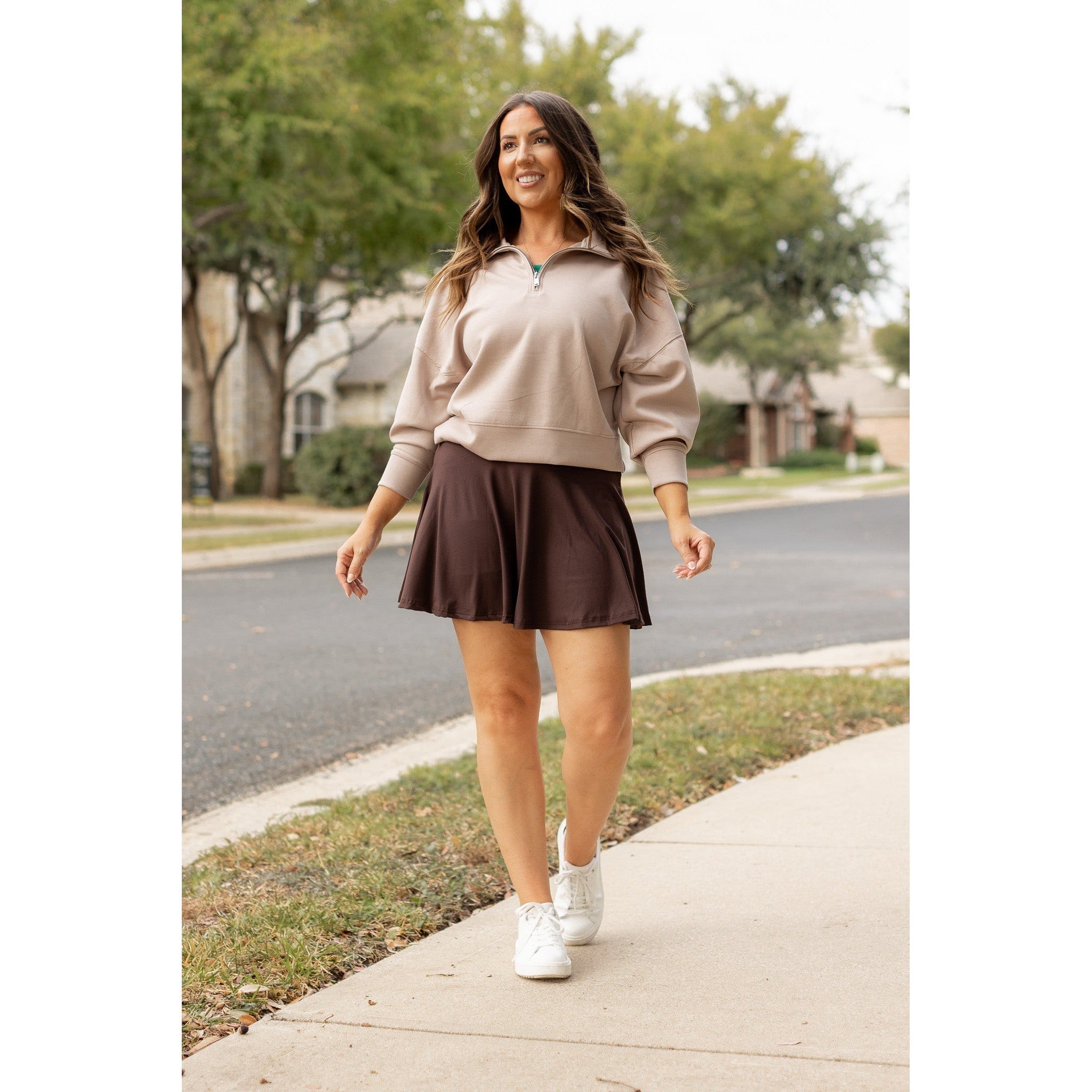 Britt - Brown Skort