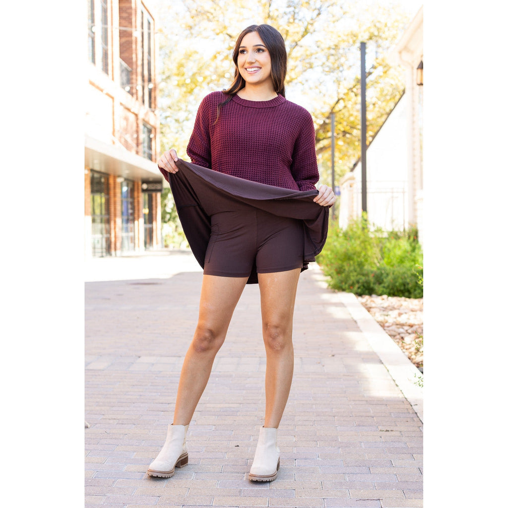 Britt - Brown Skort