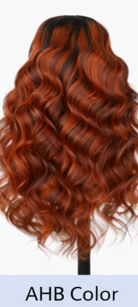 Red Rose Black Wear and Go 24' Highlights Body Wave Human Black Lace Front Human Hair Wigs