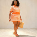 Women Plus Size Knit Sweater Set