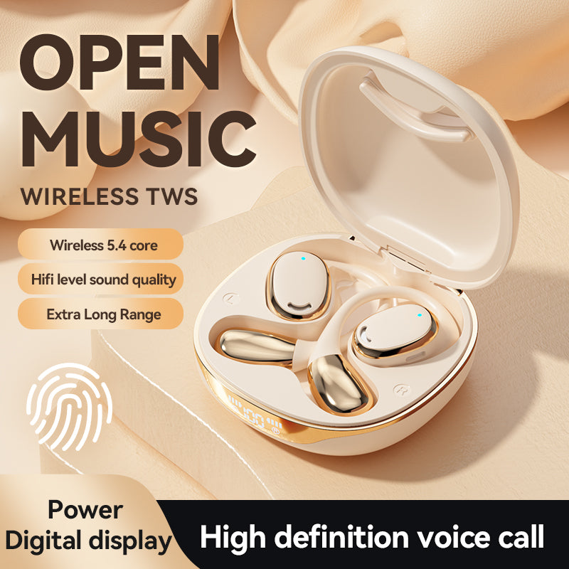 Bone conduction wireless Bluetooth earphones with ultra long battery life, noise reduction, no in ear movement, hanging ear earp