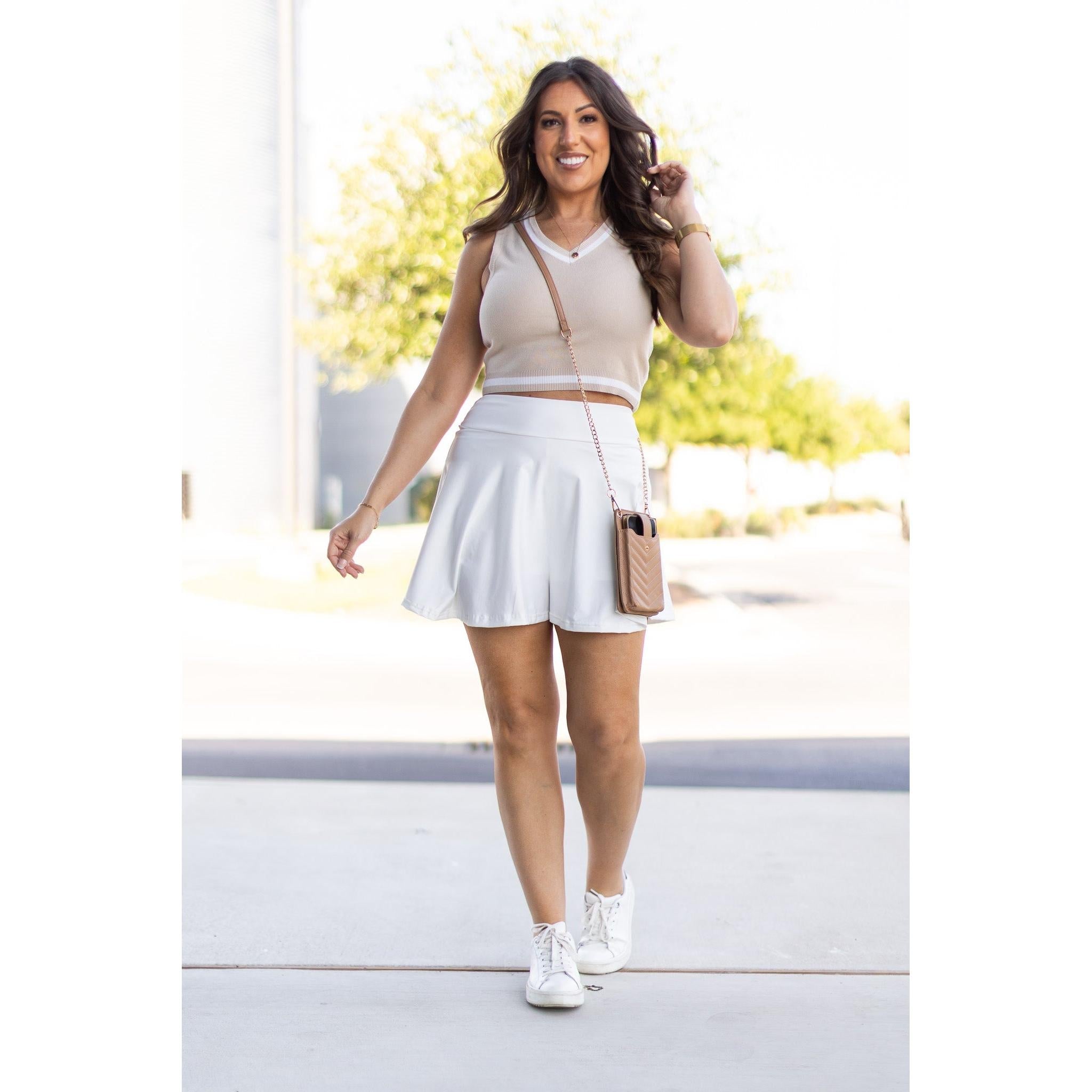The Wendy - White Skort *