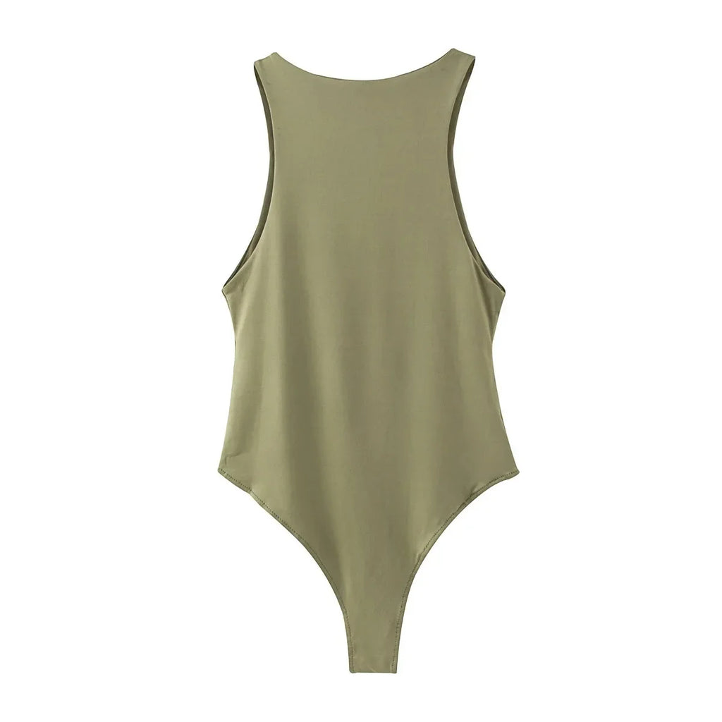 summer solid sexy bodycon women bodysuits female 8 color green slim casual  bodysuit chic lady club short playsuits femme