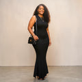 Women's Plus Size Sleeveless Mermaid Maxi Dress