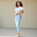 High-Rise Cropped Skinny Jeans