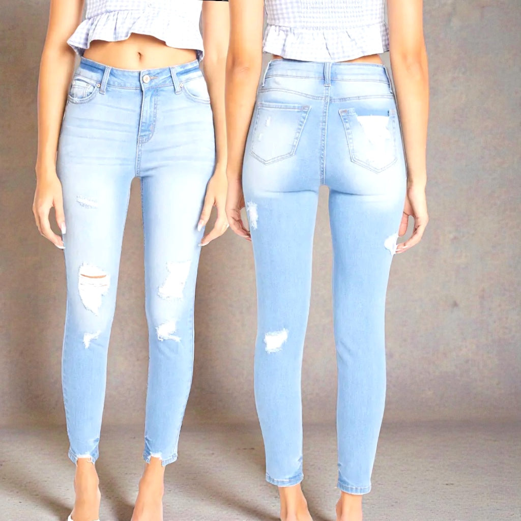 High-Rise Cropped Skinny Jeans