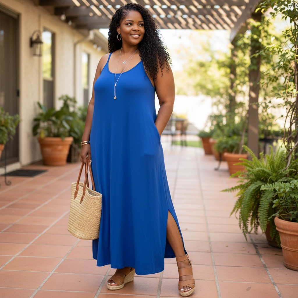 Plus Size Effortless Cami Maxi Dress