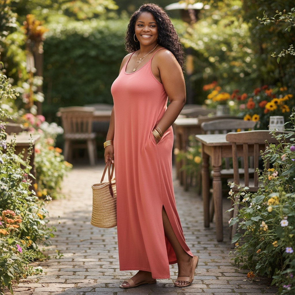 Plus Size Effortless Cami Maxi Dress