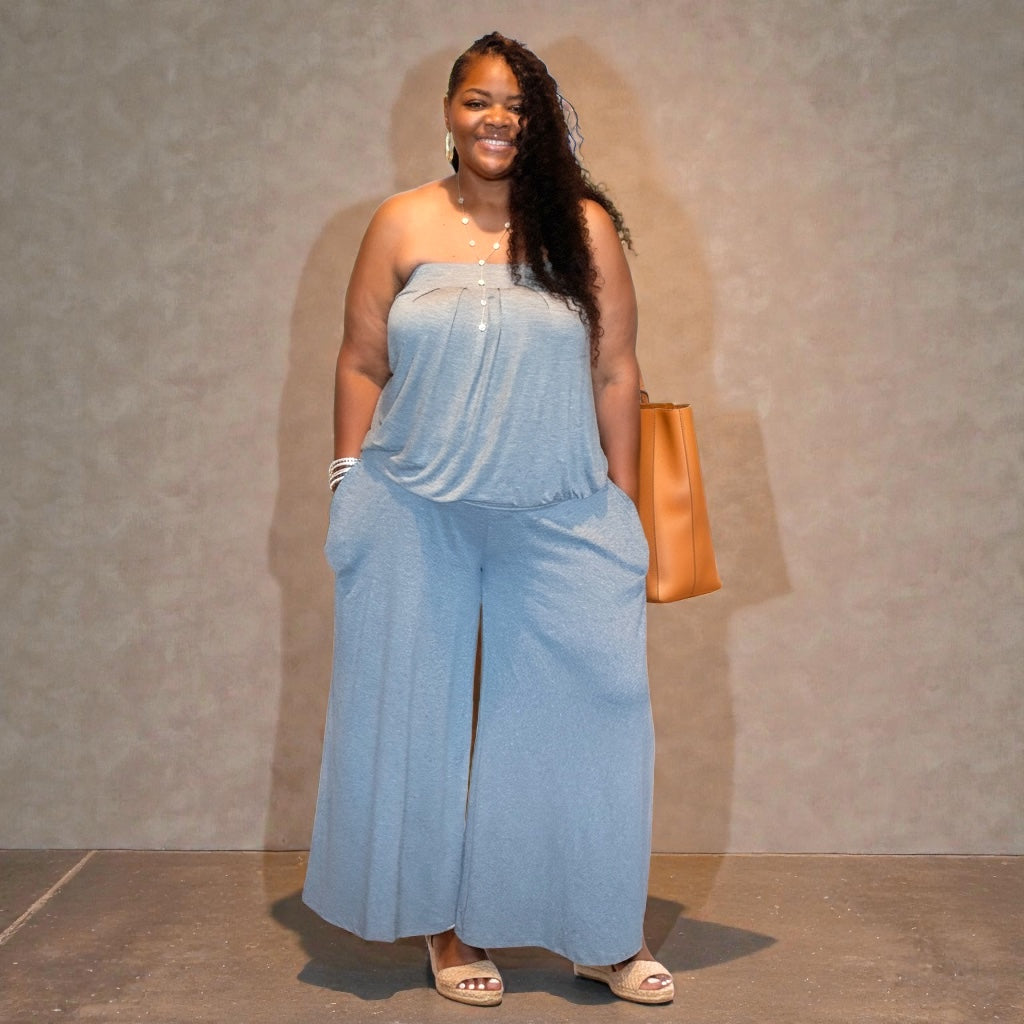 Plus Size Casual Wide Leg Pants