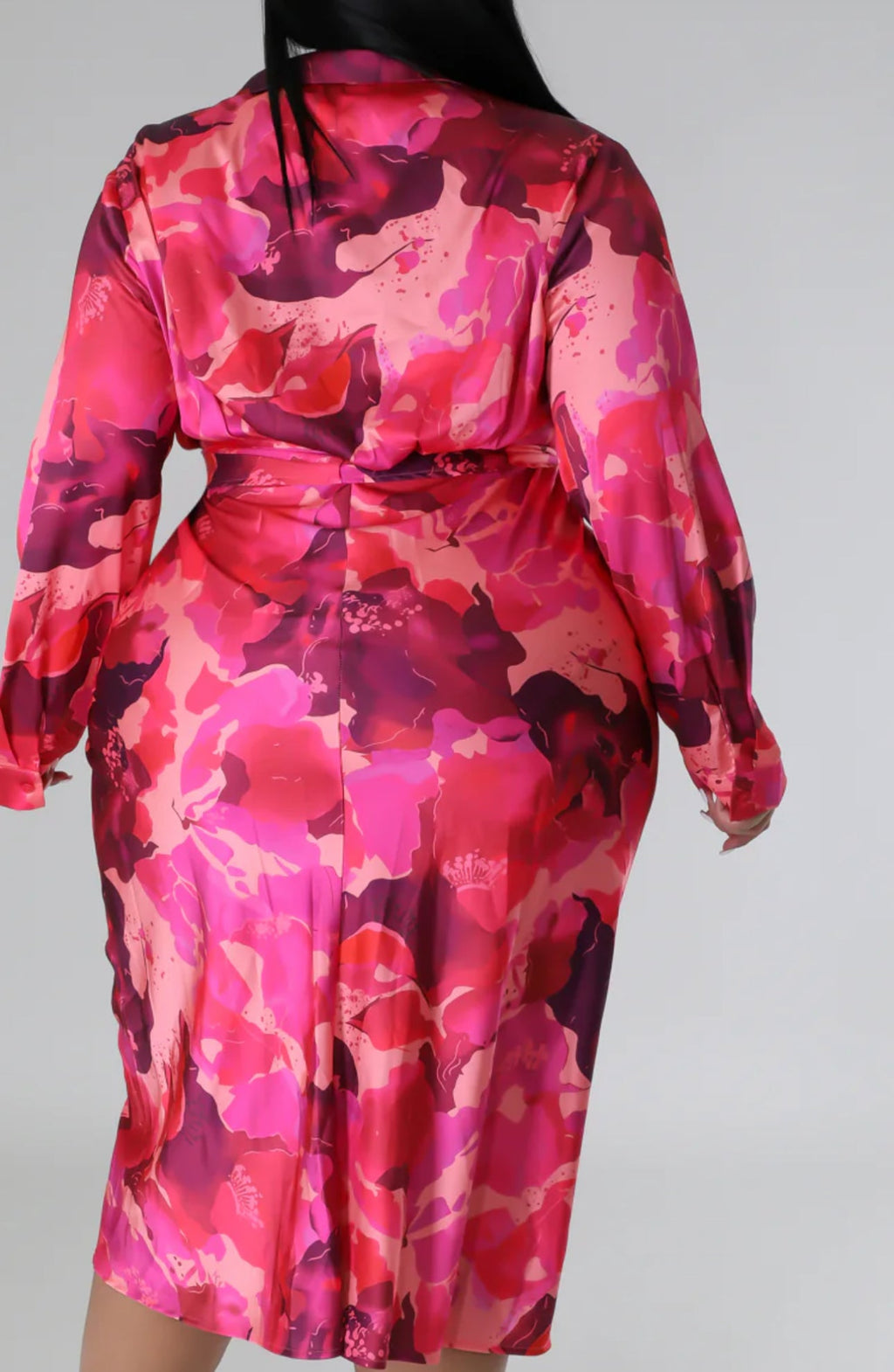 Women's Elegant in Pink Ruched Dress
