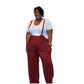 Plus Size Boho Chic Wide Leg Suspender Pants