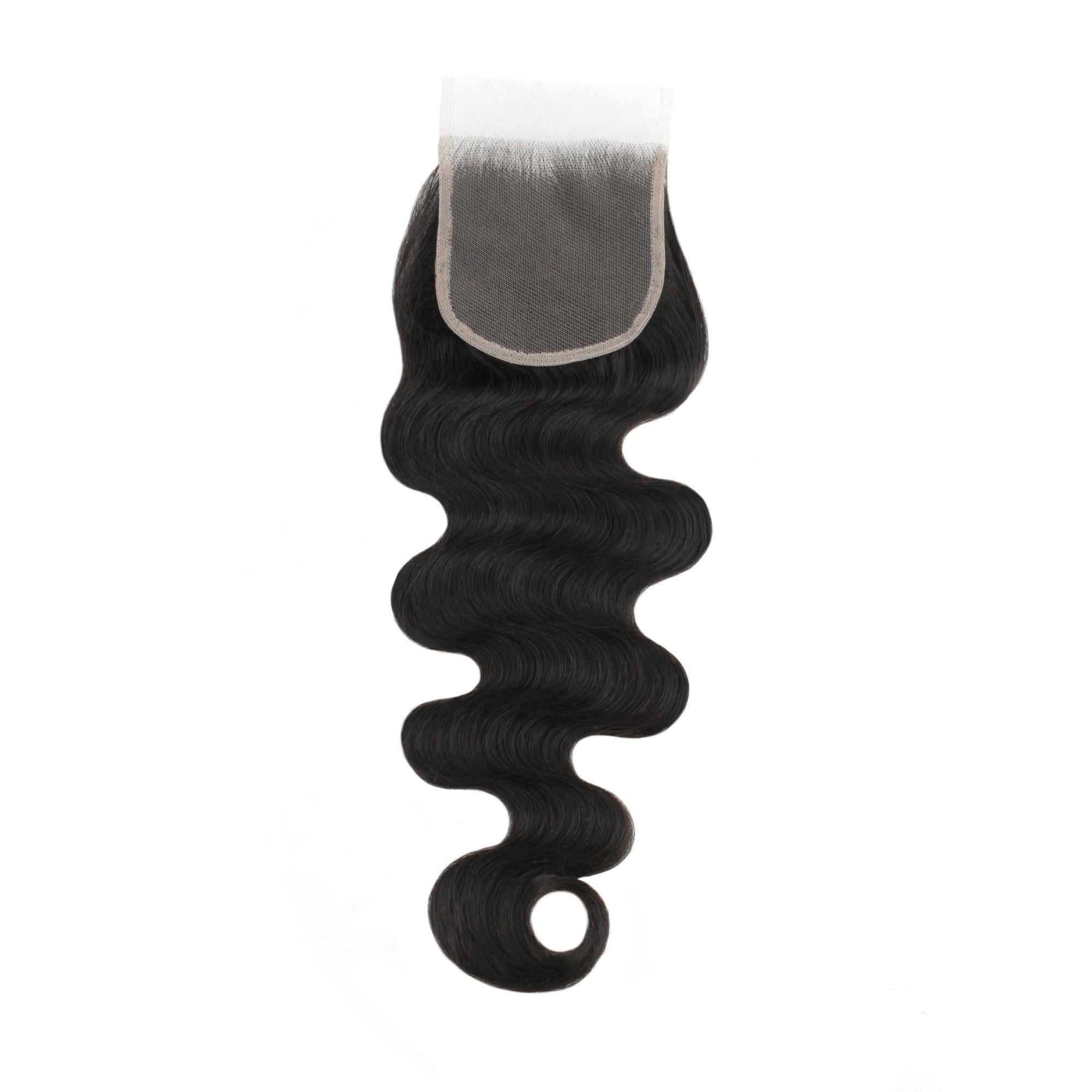 Malaysian Body Wave 4x4 Transparent Lace Human Hair Closure