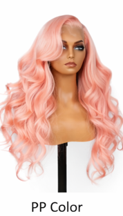 Red Rose Black Wear and Go 24' Highlights Body Wave Human Black Lace Front Human Hair Wigs