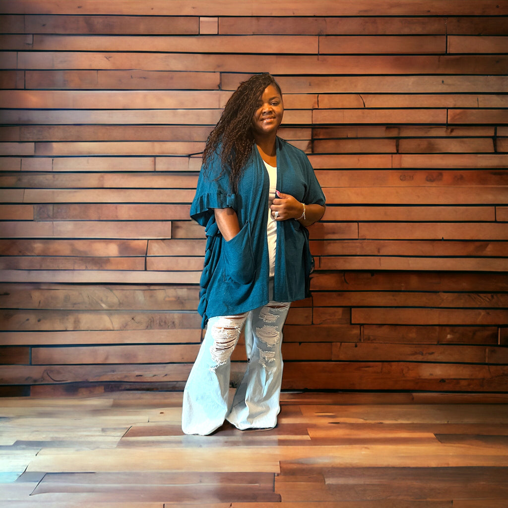Plus Size Unique Asymmetrical Hem Sweater