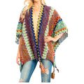 Women's Chic Chevron-Style Poncho