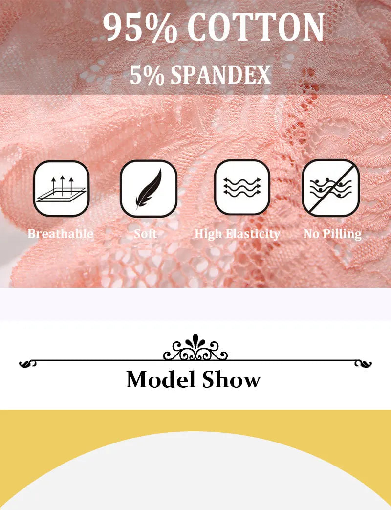 Women Sexy Lace Thongs Ladies Solid Color G-String Panties Floral Perspective Underwear Female Soft Breathable Intimate Lingerie