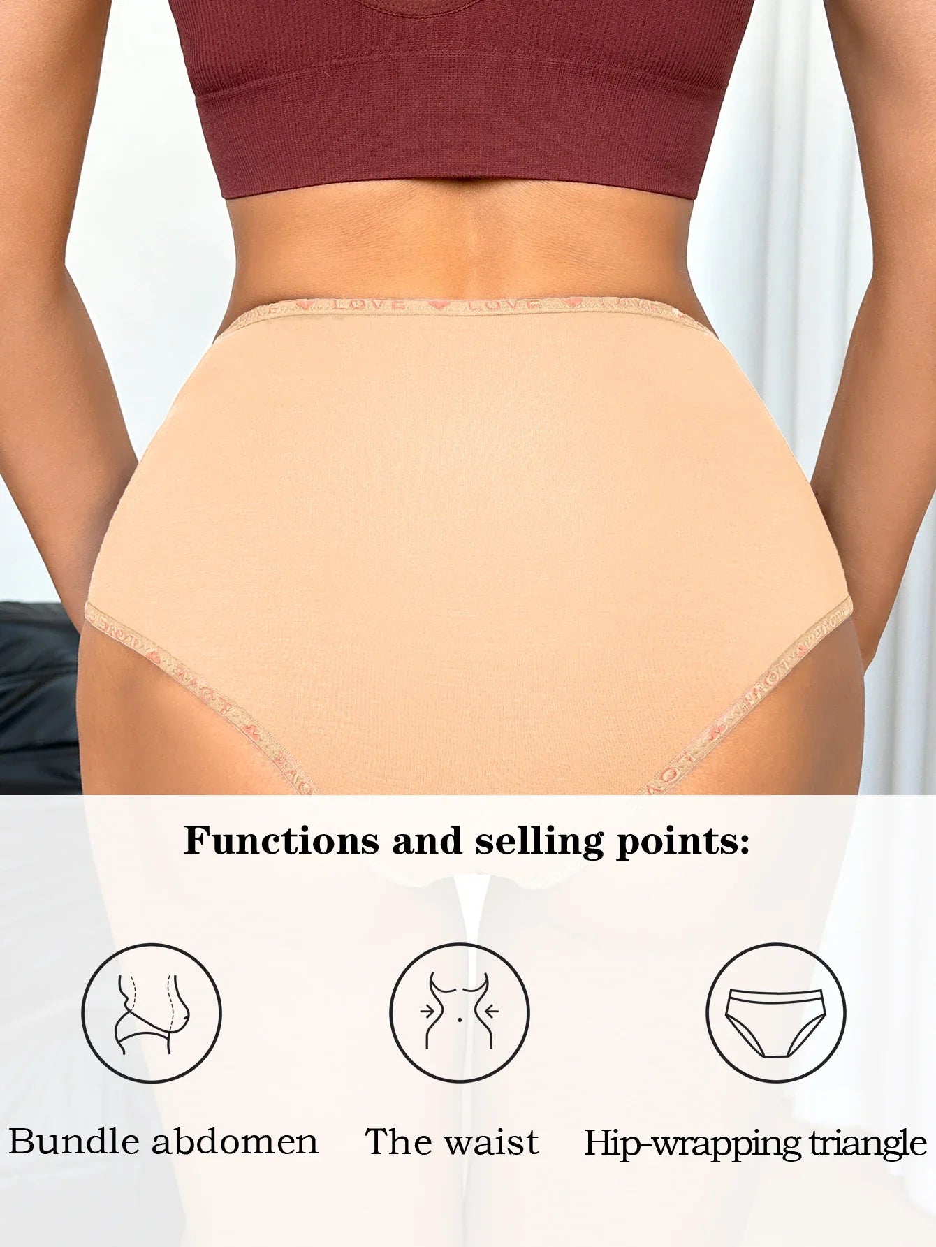 S-XXL Seamless Women Panties Daily High Waisted Soft Underwear Female Solid Color Briefs Ladies Intimate Wear