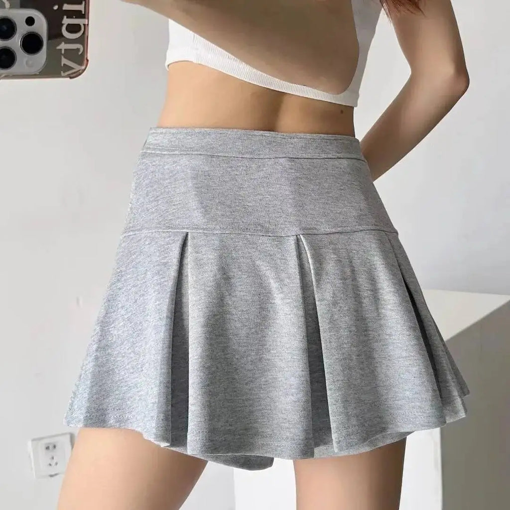 2026 Spring/summer New High Waisted Sporty Style Pleated Skirt Women Spicy Girl Casual Versatile Wrap Hip Short Skirt EJQ2