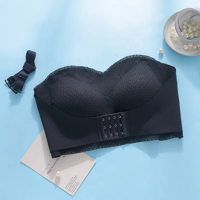 Sexy Push Up Bra Front Closure Strapless Underwear for Women Plus Size Invisible Brassiere Wireless Breathable Female Lingerie
