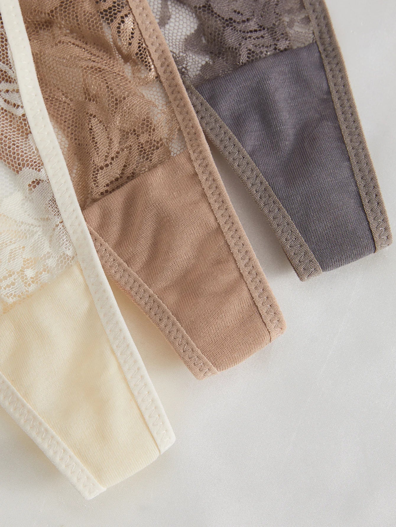3-Pack Sexy Lace Women's Panties Adjustable Waistband Semi-Transparent Sexy Floral Lace Women's Sexy Lingerie Underwear