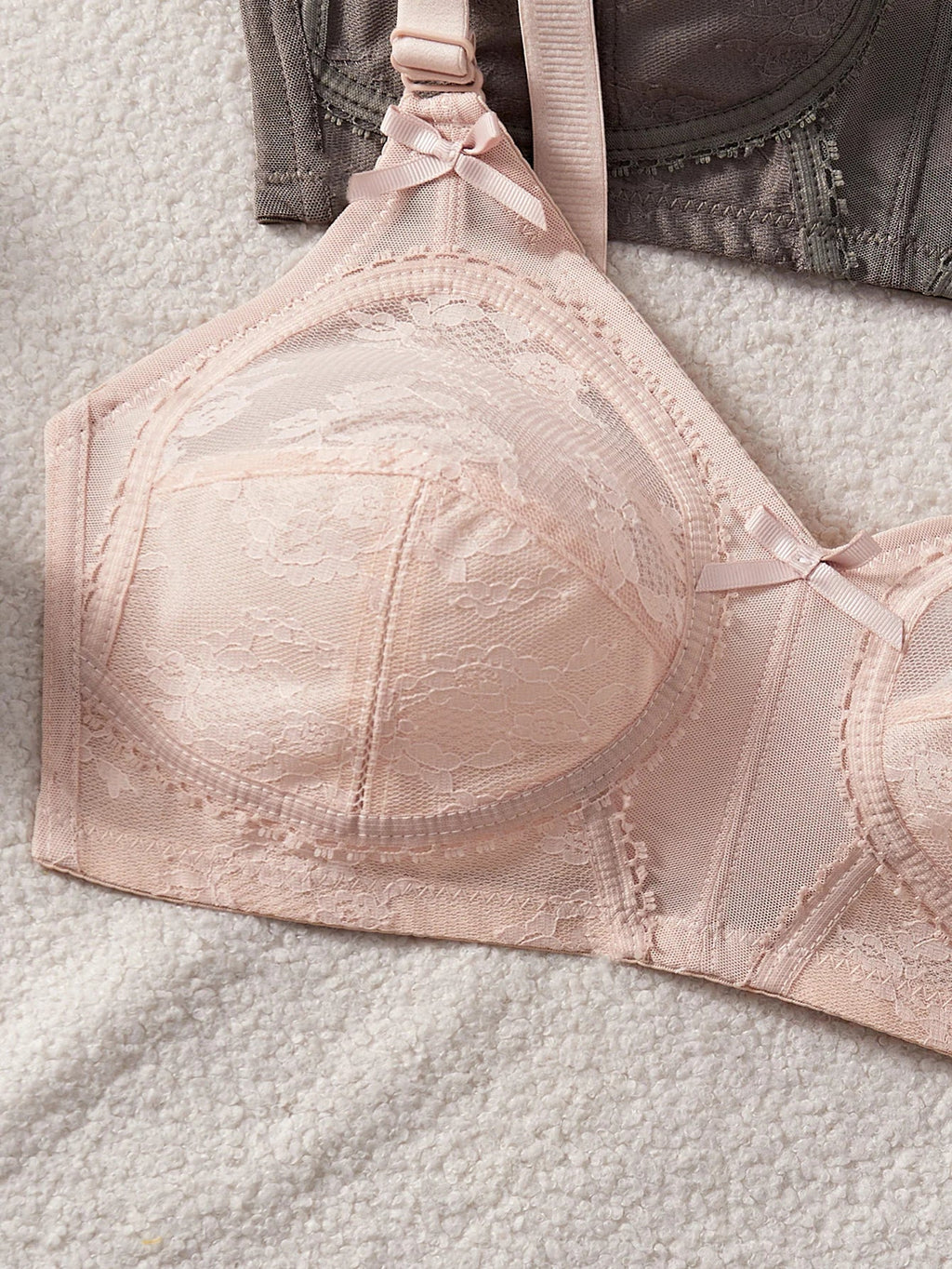 4Pcs Wireless Lace Women's Bra Unlined Full Cup Bralette for Women Comfort Daily Wide Strap Mesh Lace Lingerie Bra S-XXL