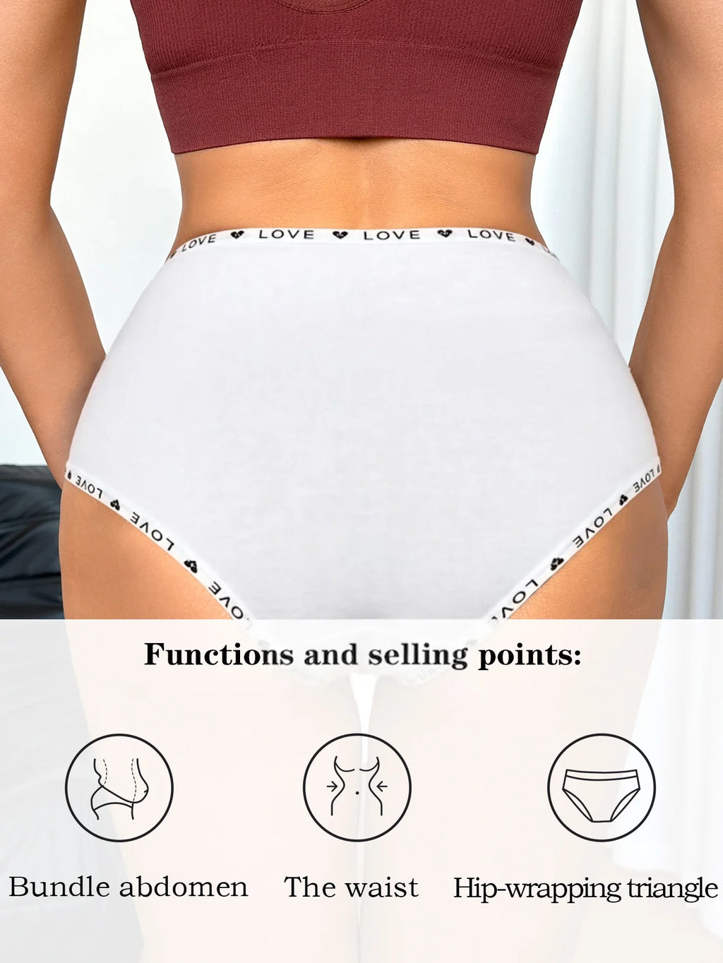S-XXL Seamless Women Panties Daily High Waisted Soft Underwear Female Solid Color Briefs Ladies Intimate Wear