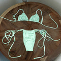 Beads Bikini 2025 Sexy Women Swimsuit Female Swimwear Micro Bikini Set Bandeau Swimming Suit Beachwear Pink Brazilian Biquini