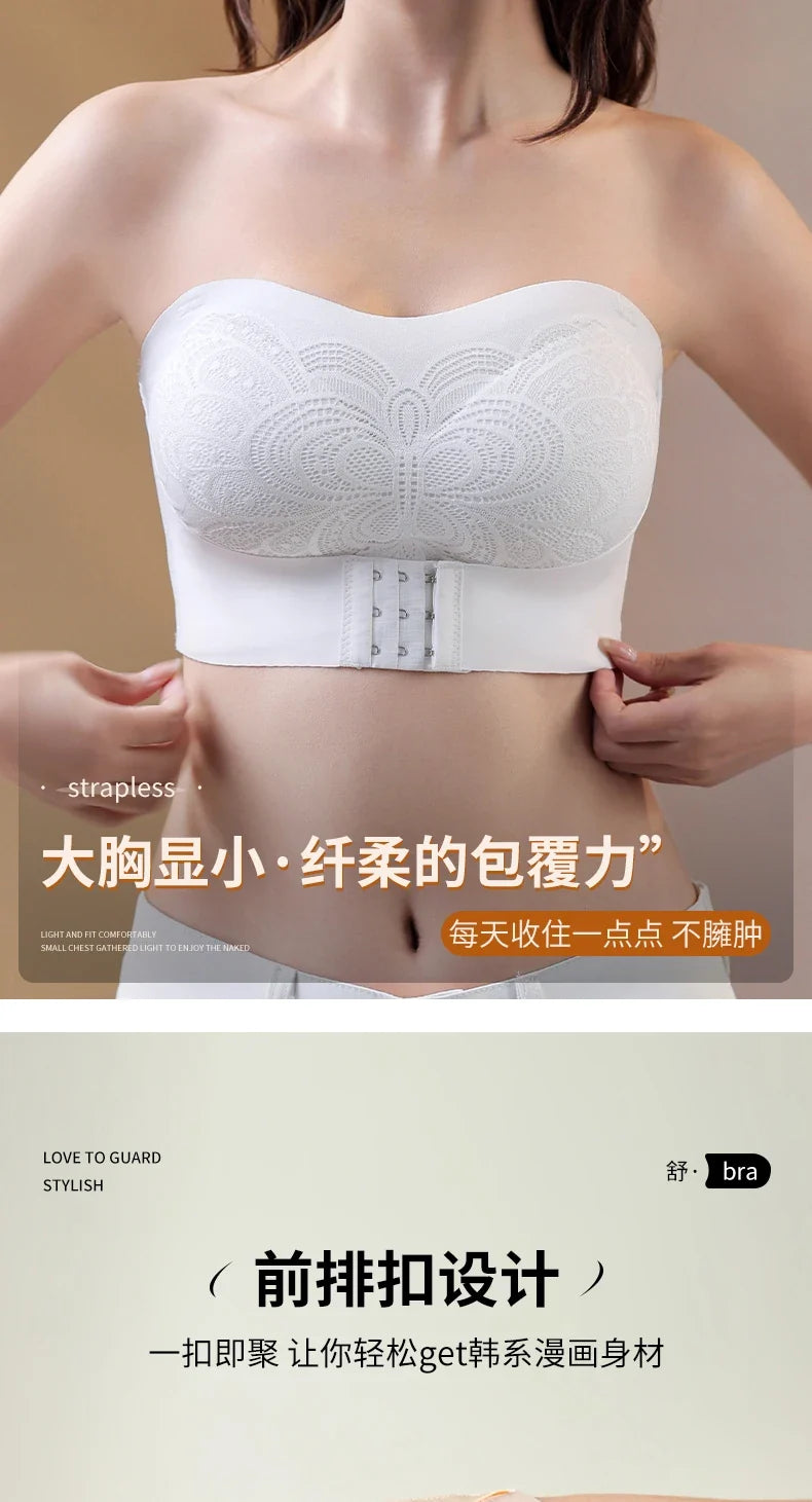 Front Closure Posture Corrector Bras Beauty Back Tops Butterfly Sports Vest strapless Bralette Humpback Correct Tops M-6XL Size