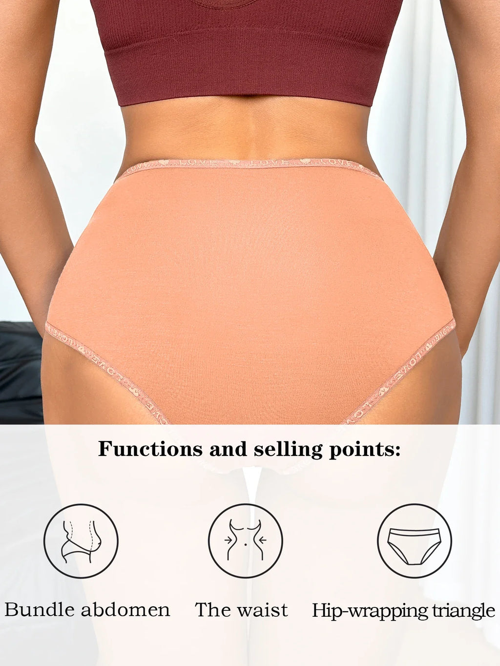S-XXL Seamless Women Panties Daily High Waisted Soft Underwear Female Solid Color Briefs Ladies Intimate Wear