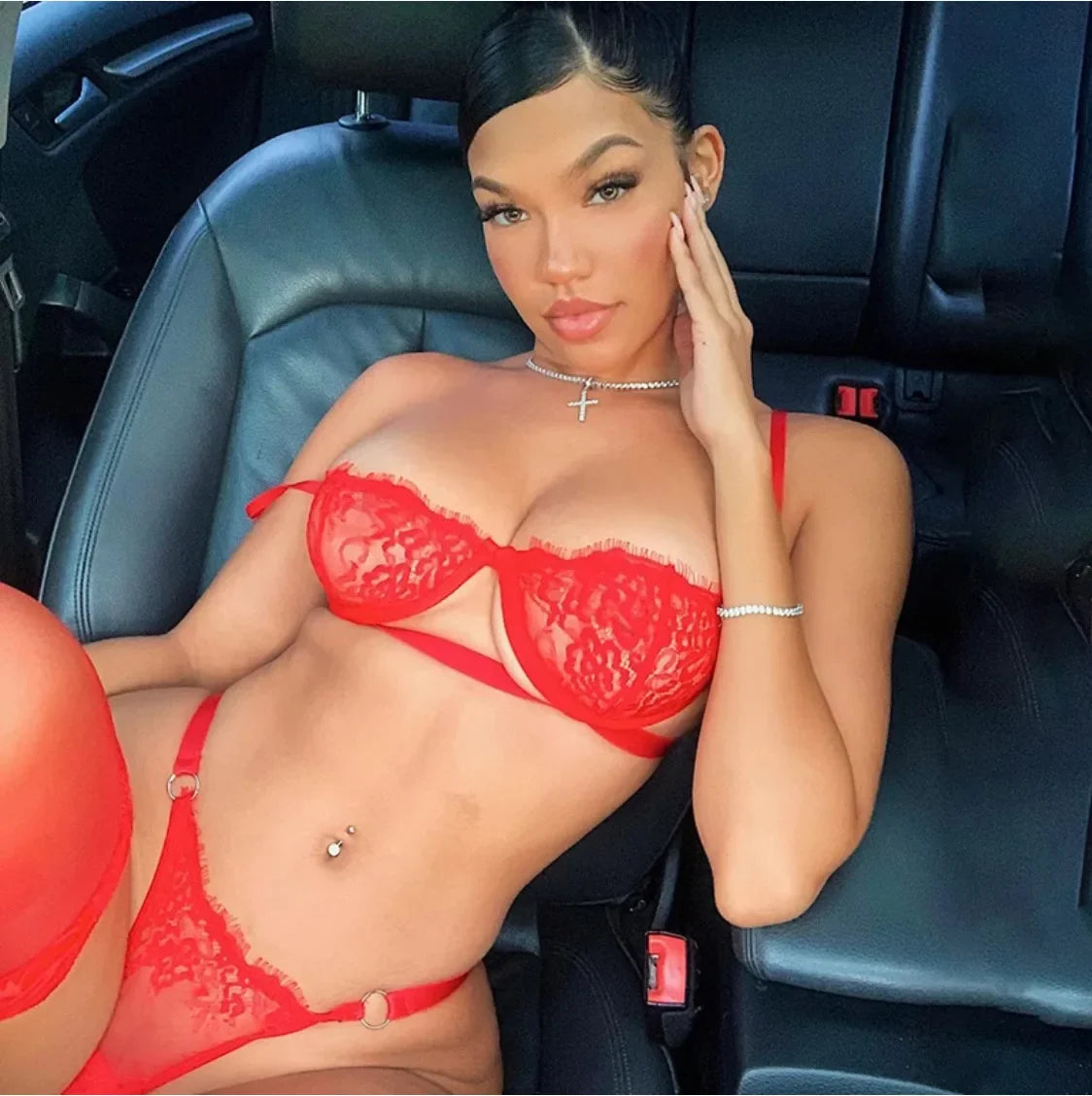 Lace Bra Set Women Floral Transparent Lace Bra Panty Lingerie Set Fashion Sexy Underwear