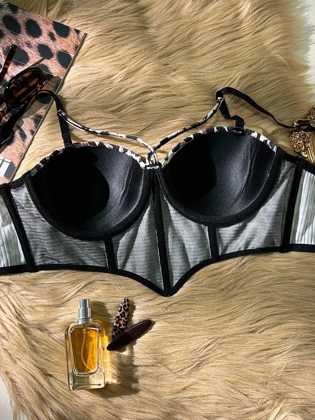 Sexy Leopard Party Wear women sexy bras Boob Lift Strap Underwire push up bra Stylish Shapewear hot lingerie