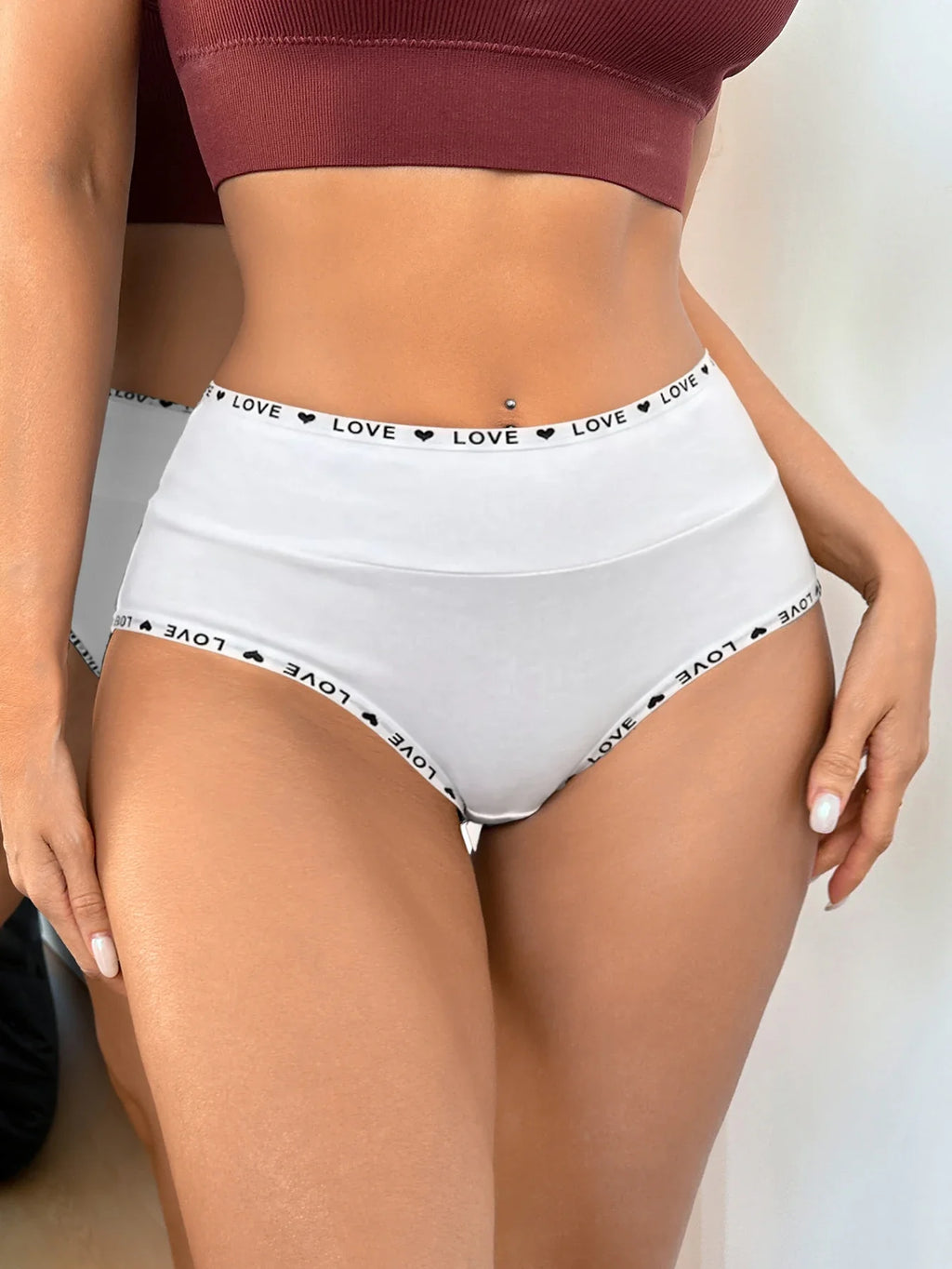 S-XXL Seamless Women Panties Daily High Waisted Soft Underwear Female Solid Color Briefs Ladies Intimate Wear