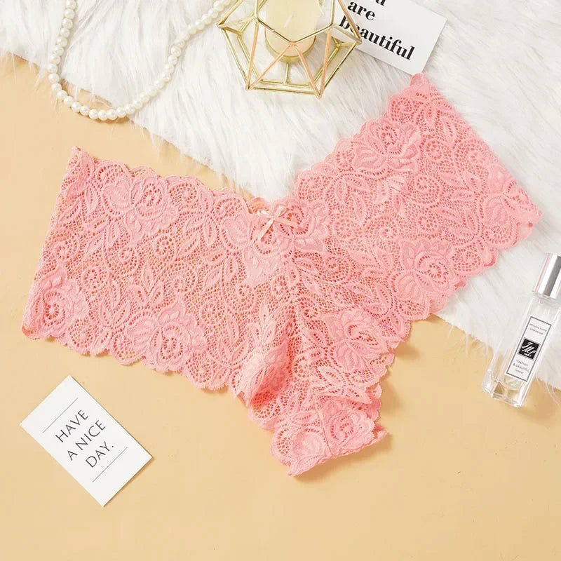 M-XXL Sexy Floral Lace Panties Women Briefs Low Waist Soft Lingerie Cost-Effective Comfortable Underwear Girls Intimate Panty
