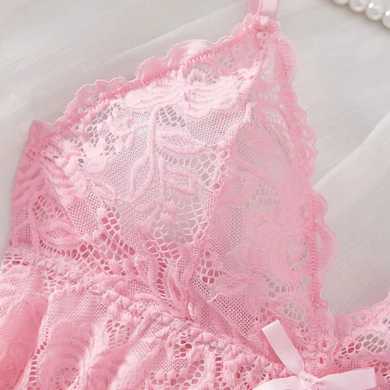 Sexy Lingerie Triangle Panty Set Women's Night Dress Erotic Underwear Lace Transparent Underpants Sexy Thong Plus Size Briefs