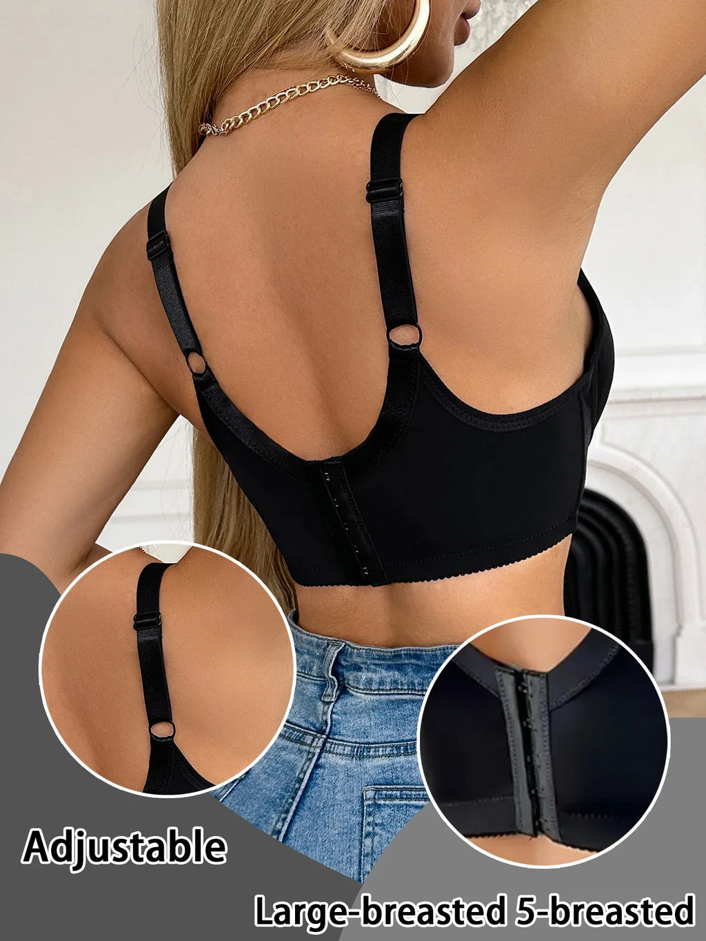Push UP Bra for Women Lace Trim B C Cup Padded Bust Enhancing sexy bras Side Support Function Comfortable bra