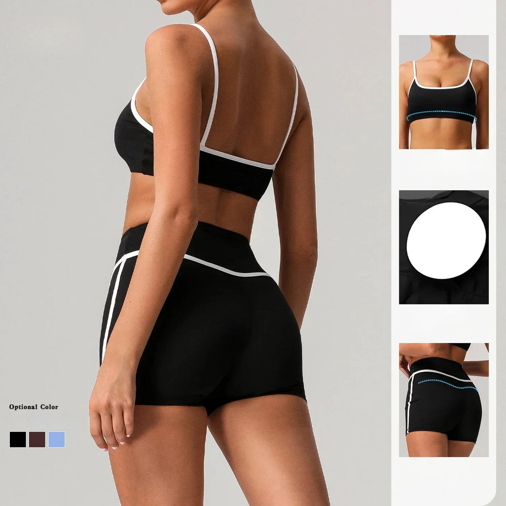 🖤 Seamless Yoga Set – High Waist, Hip-Lifting