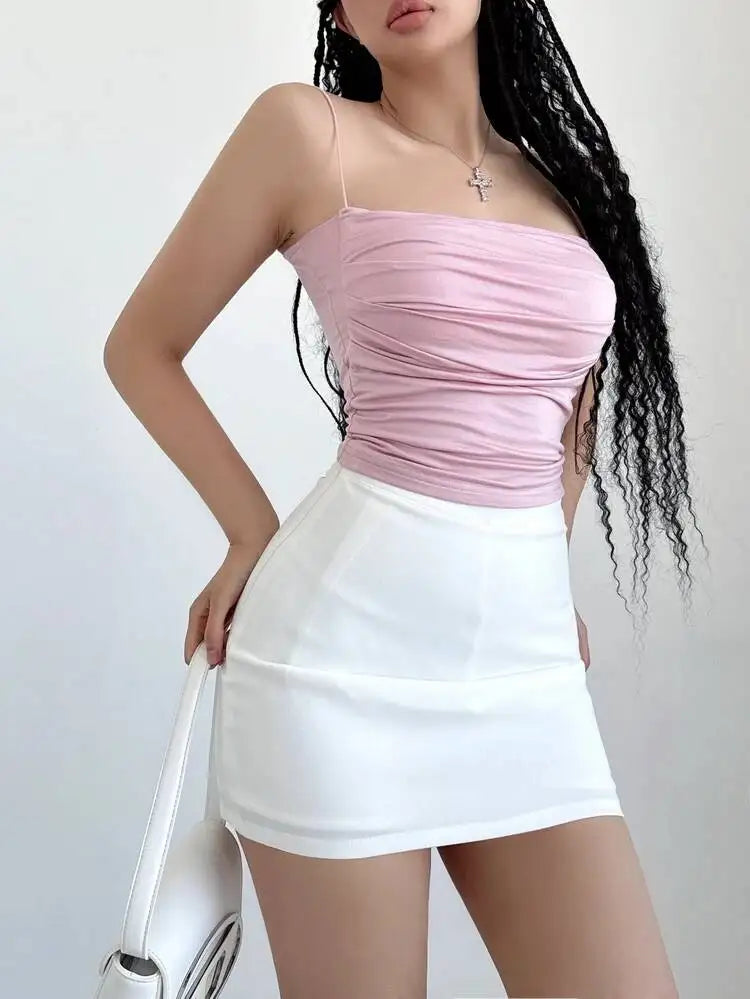 Pure Desire High Waist Tight A-line Wrapped Hip Short Skirt Spring/Summer Slim Fashionable Spicy Girl Half Skirts 05L5