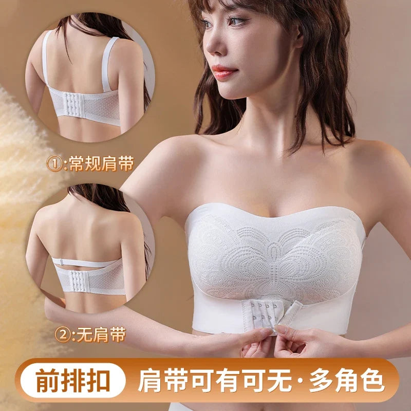 Front Closure Posture Corrector Bras Beauty Back Tops Butterfly Sports Vest strapless Bralette Humpback Correct Tops M-6XL Size