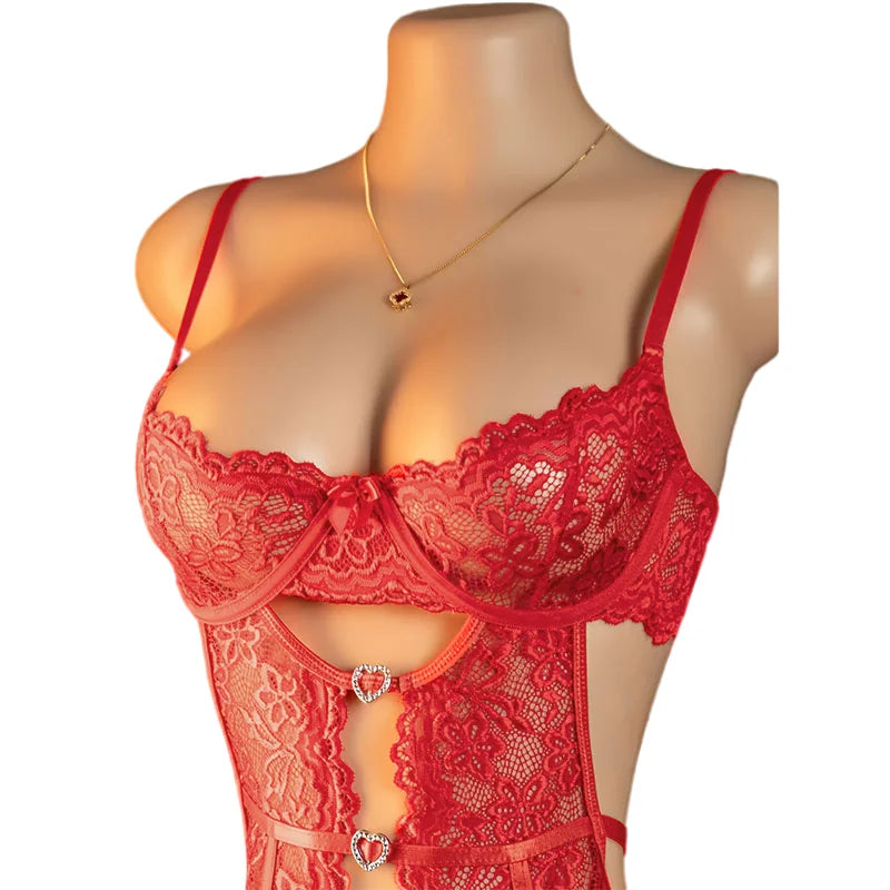 Sexy Lingerie Women Bra And BodyStockings Sets Cosplay Erotic Costumes Deep V Underwear Set Female Sexy  Bra And Panty Sets