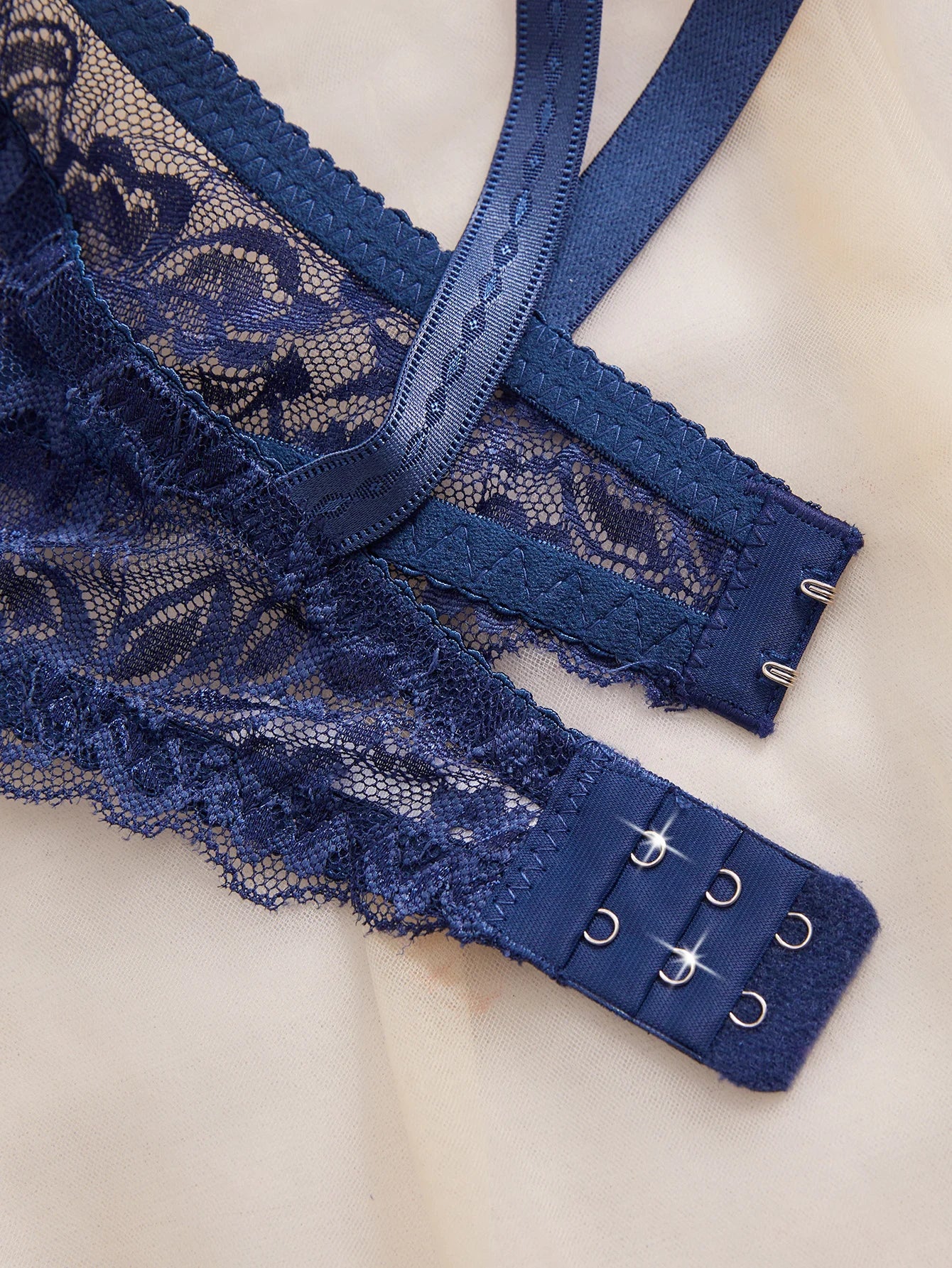 3PCS Lace Women's Underwear Set Sexy Mesh Lace Push-Up Bra Stylish Comfy Underwire Lingerie Bra for Women