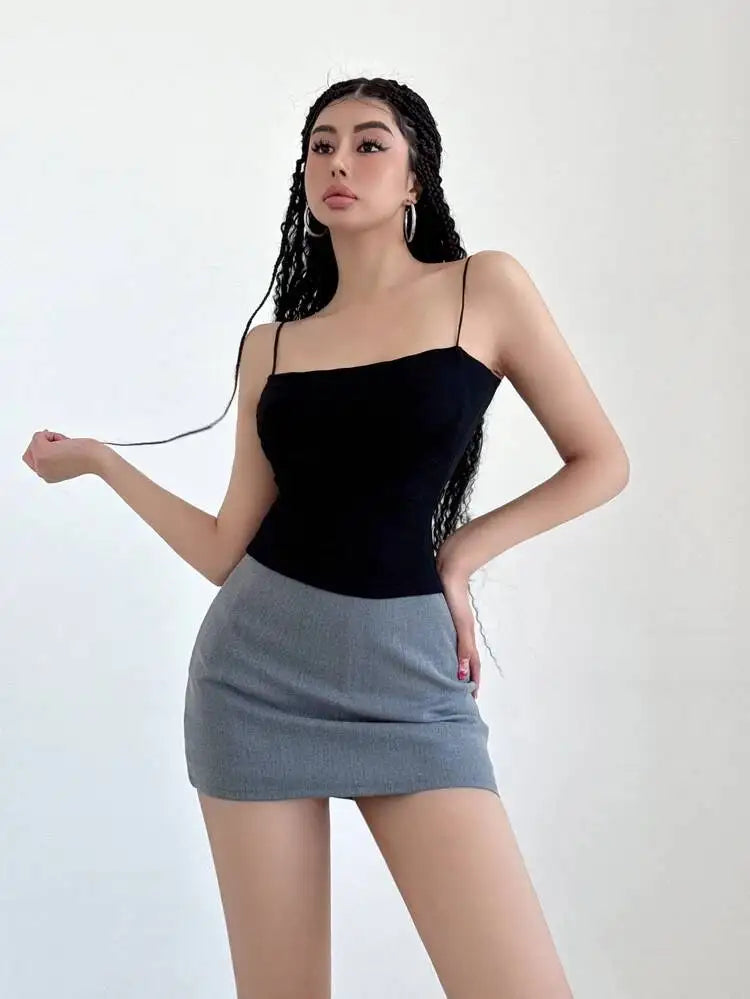 Pure Desire High Waist Tight A-line Wrapped Hip Short Skirt Spring/Summer Slim Fashionable Spicy Girl Half Skirts 05L5