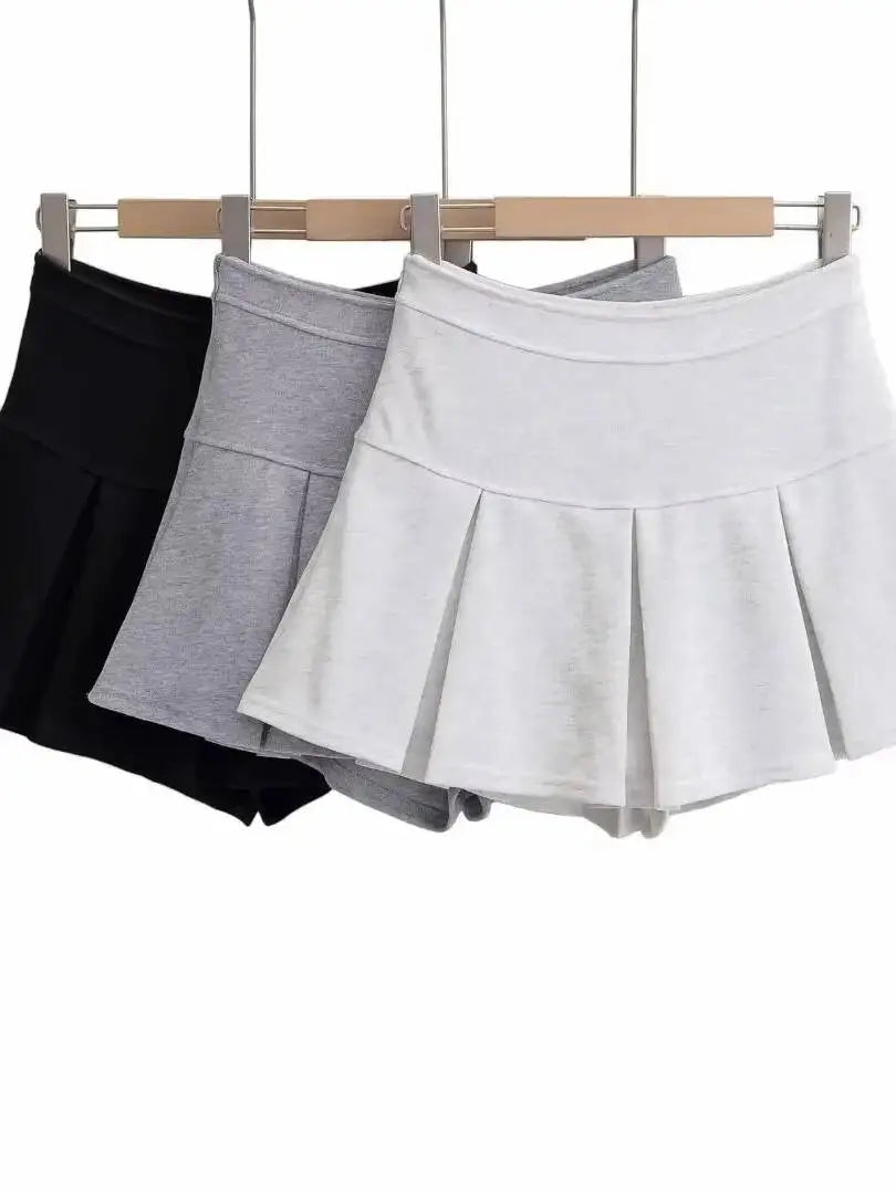 2026 Spring/summer New High Waisted Sporty Style Pleated Skirt Women Spicy Girl Casual Versatile Wrap Hip Short Skirt EJQ2