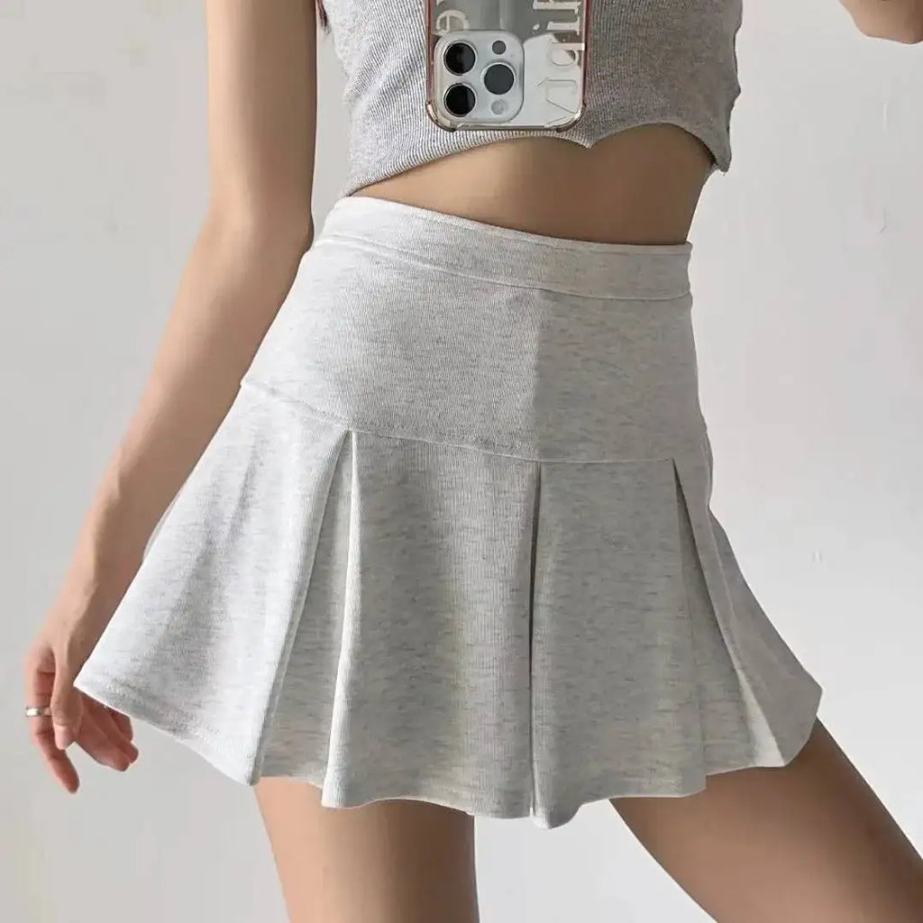 2026 Spring/summer New High Waisted Sporty Style Pleated Skirt Women Spicy Girl Casual Versatile Wrap Hip Short Skirt EJQ2